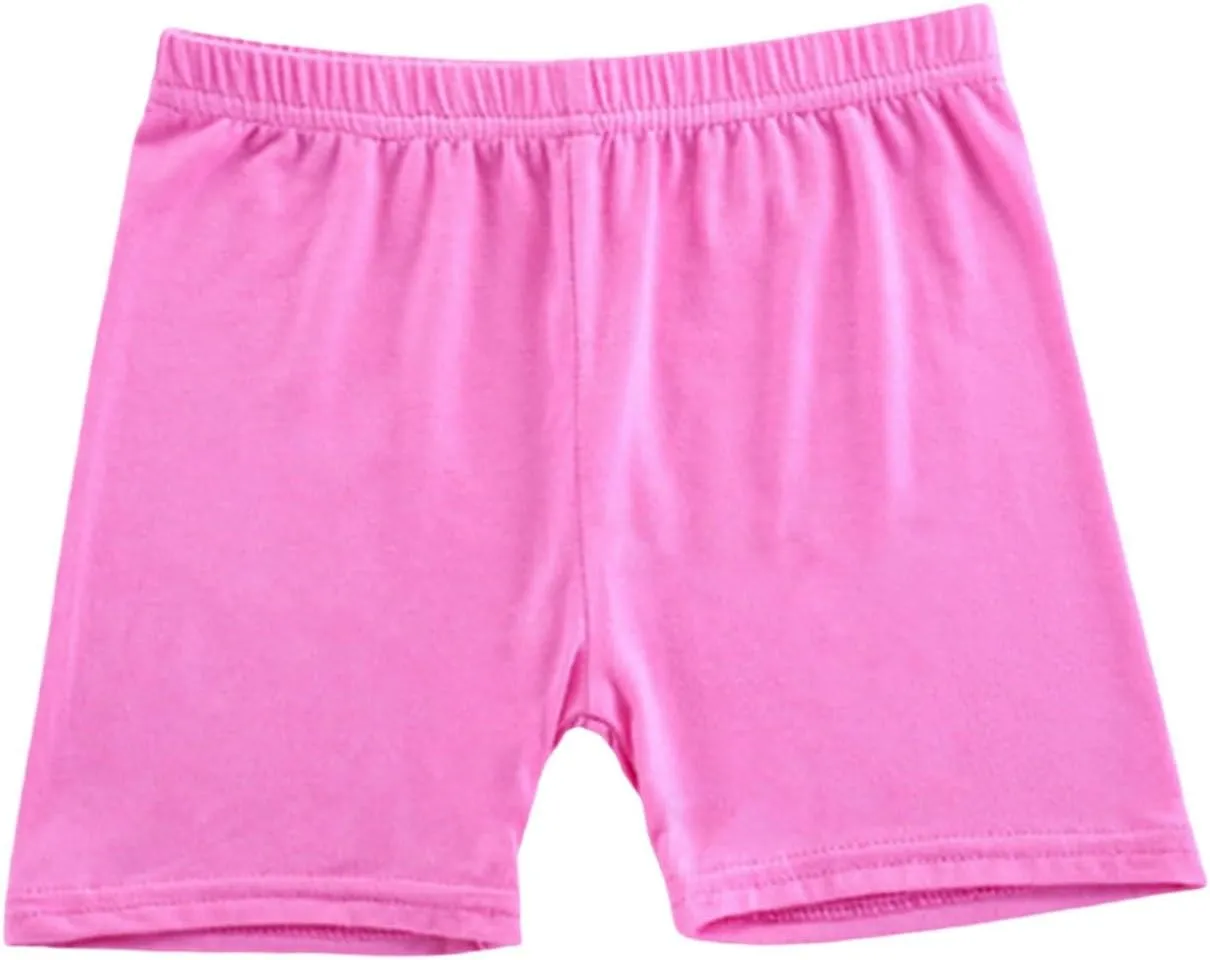 2 Pack Girls Bike Shorts Cotton Cartwheel Shorts for Toddler Girls Under Dress Dance Yoga Soccer Short Kids Biker