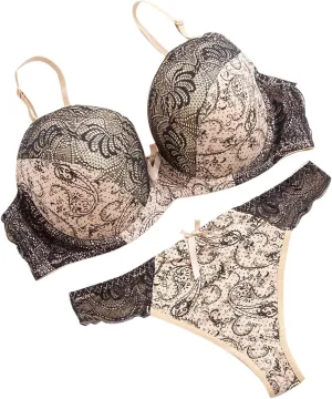 2 Piece Triangle Bra and Panty Sets Women Sexy Lace Underwear Pajamas Embroidered Lingerie Sets Ladies Intimates Set
