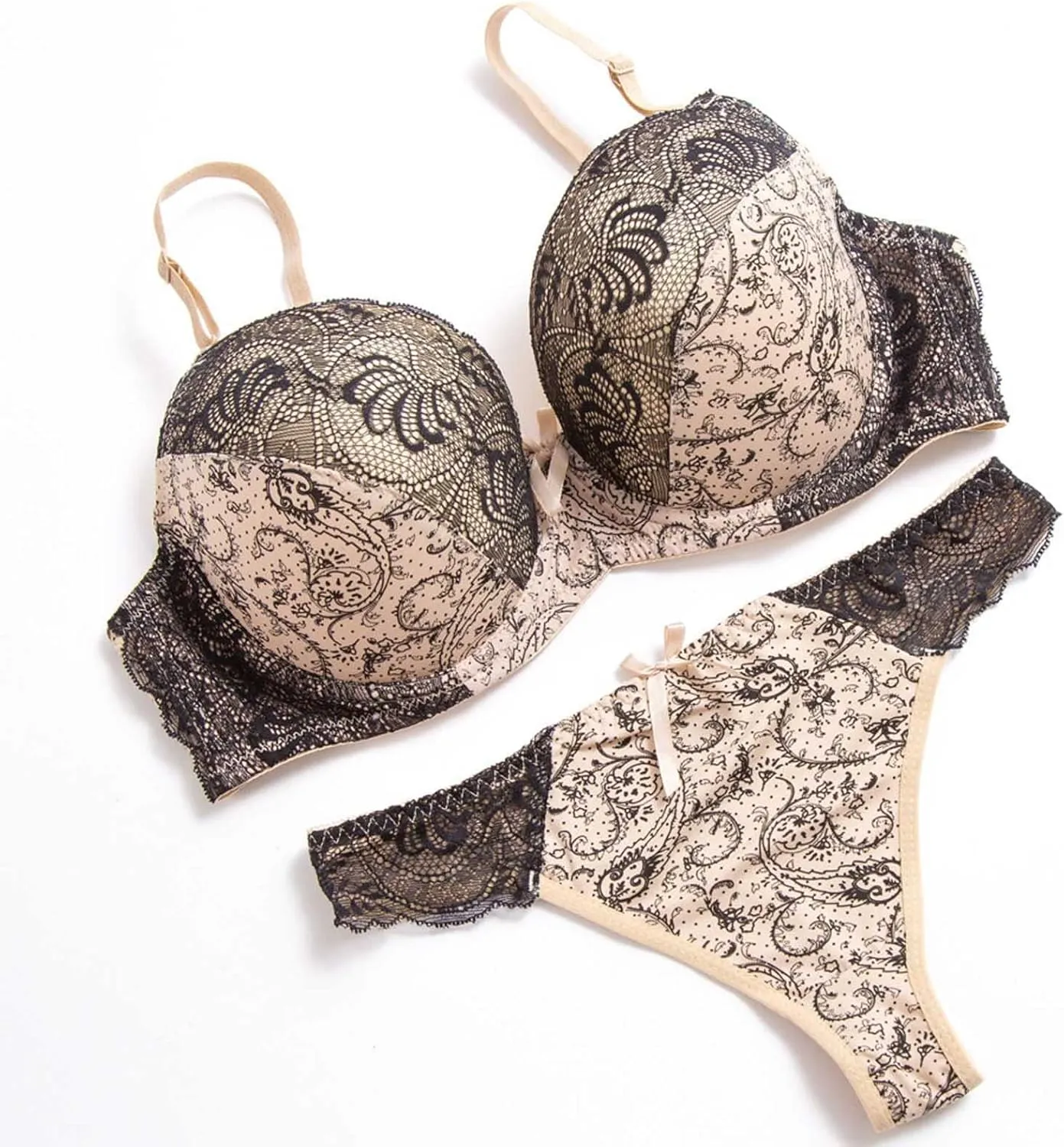 2 Piece Triangle Bra and Panty Sets Women Sexy Lace Underwear Pajamas Embroidered Lingerie Sets Ladies Intimates Set