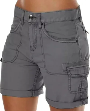2023 Cargo Shorts for Women High Waisted Casual Summer Stretchy Shorts Short Cargos Colored Jeans
