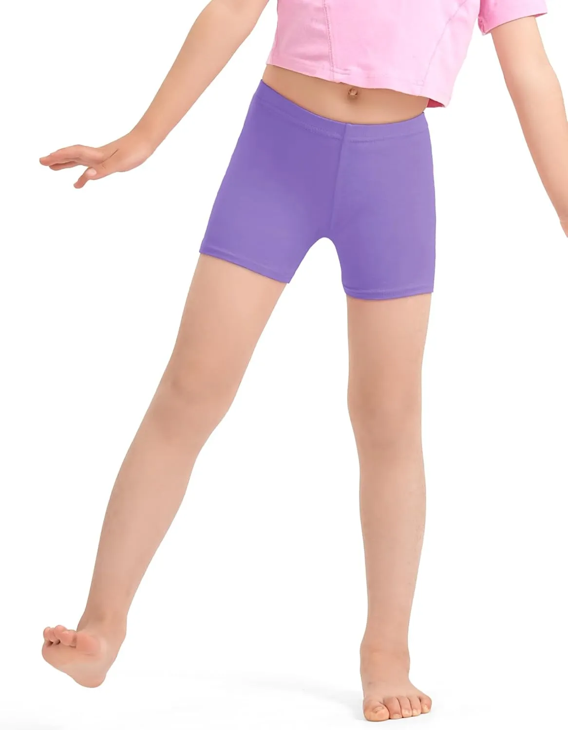 3 Pack Girls Bike Shorts Cartwheel Shorts Kids Basic Cotton Under Dress Shorts Biker Shorts for Running Dance