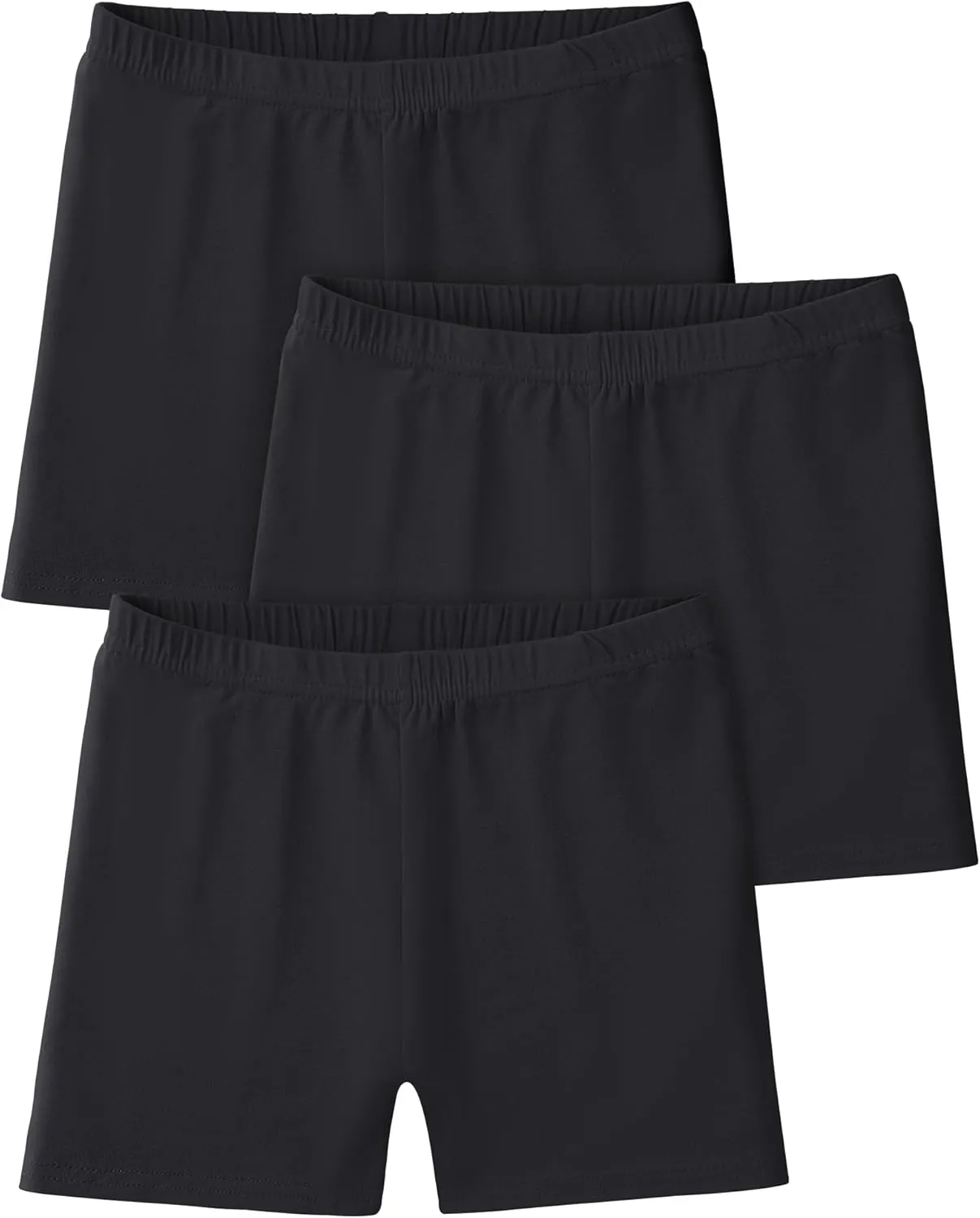 3 Pack Girls Bike Shorts Cartwheel Shorts Kids Basic Cotton Under Dress Shorts Biker Shorts for Running Dance