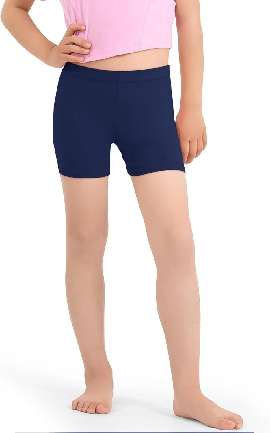 3 Pack Girls Bike Shorts Cartwheel Shorts Kids Basic Cotton Under Dress Shorts Biker Shorts for Running Dance