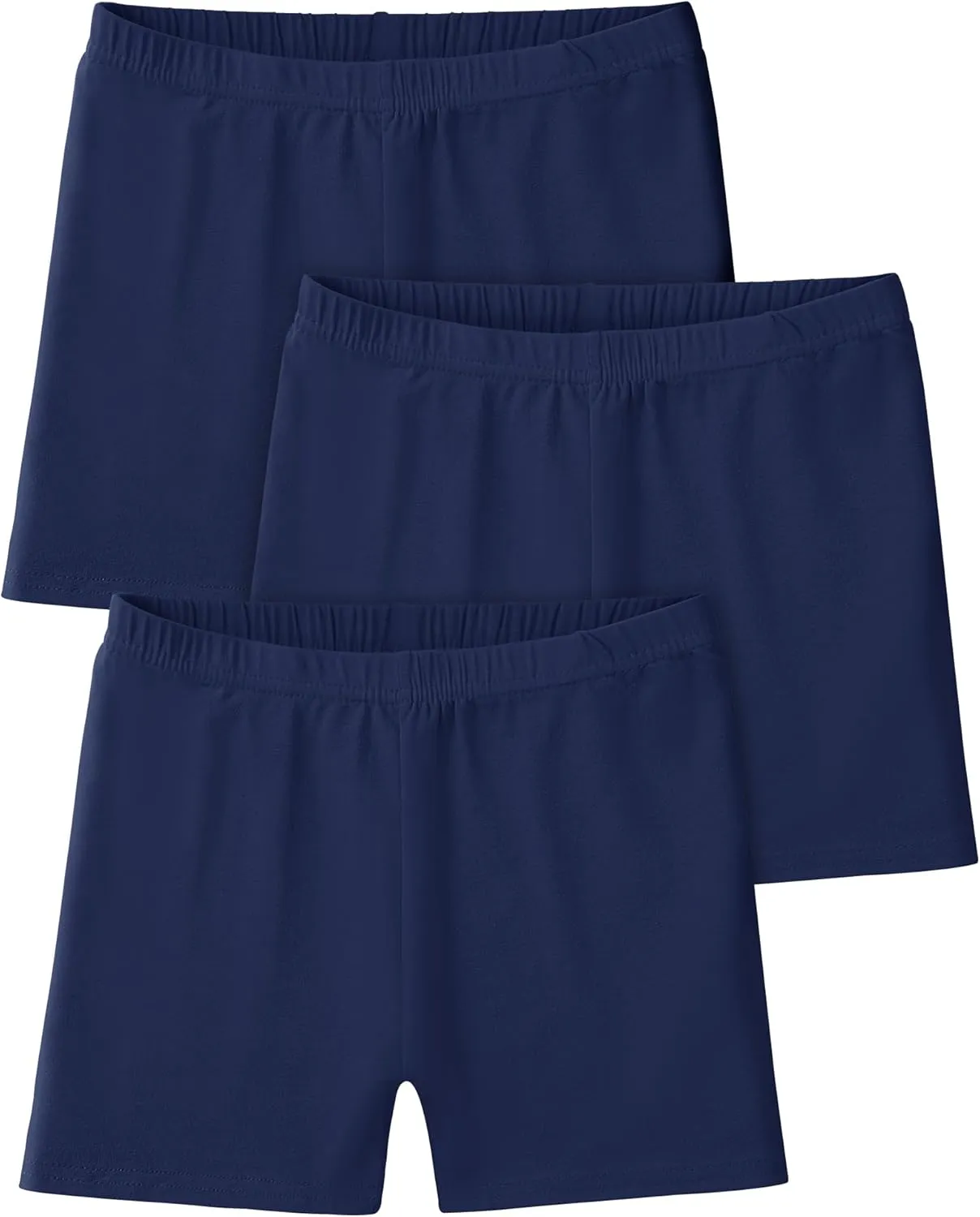 3 Pack Girls Bike Shorts Cartwheel Shorts Kids Basic Cotton Under Dress Shorts Biker Shorts for Running Dance