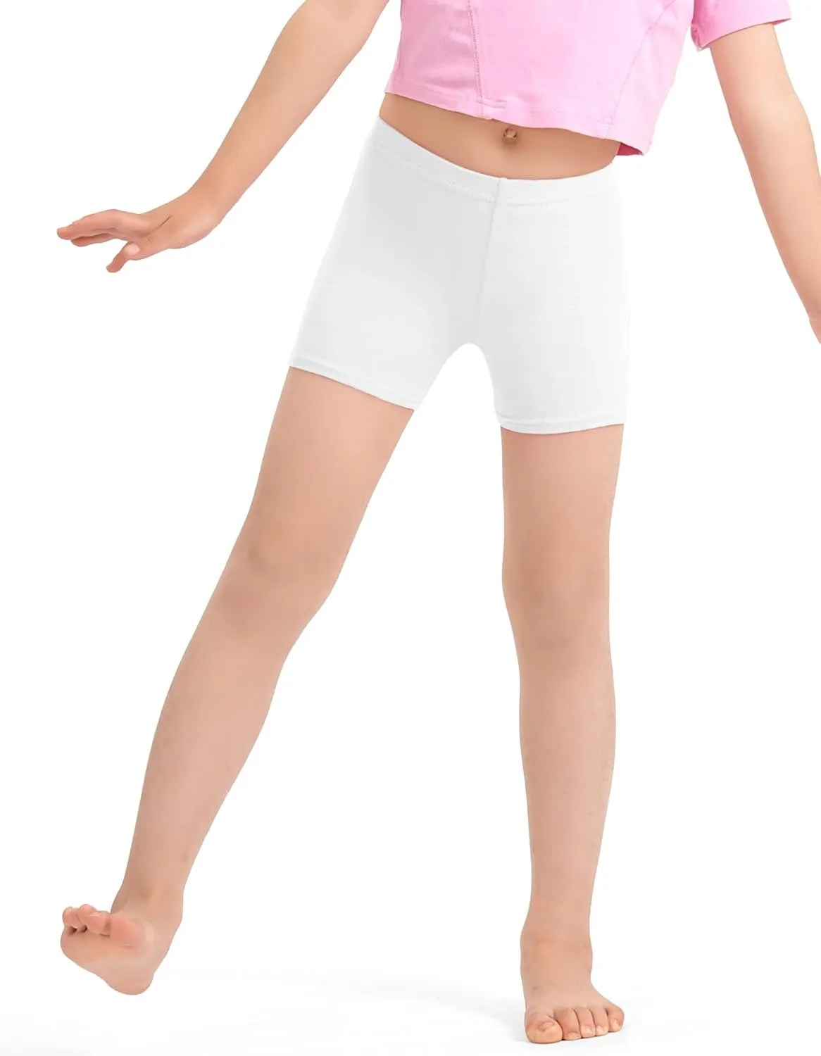 3 Pack Girls Bike Shorts Cartwheel Shorts Kids Basic Cotton Under Dress Shorts Biker Shorts for Running Dance