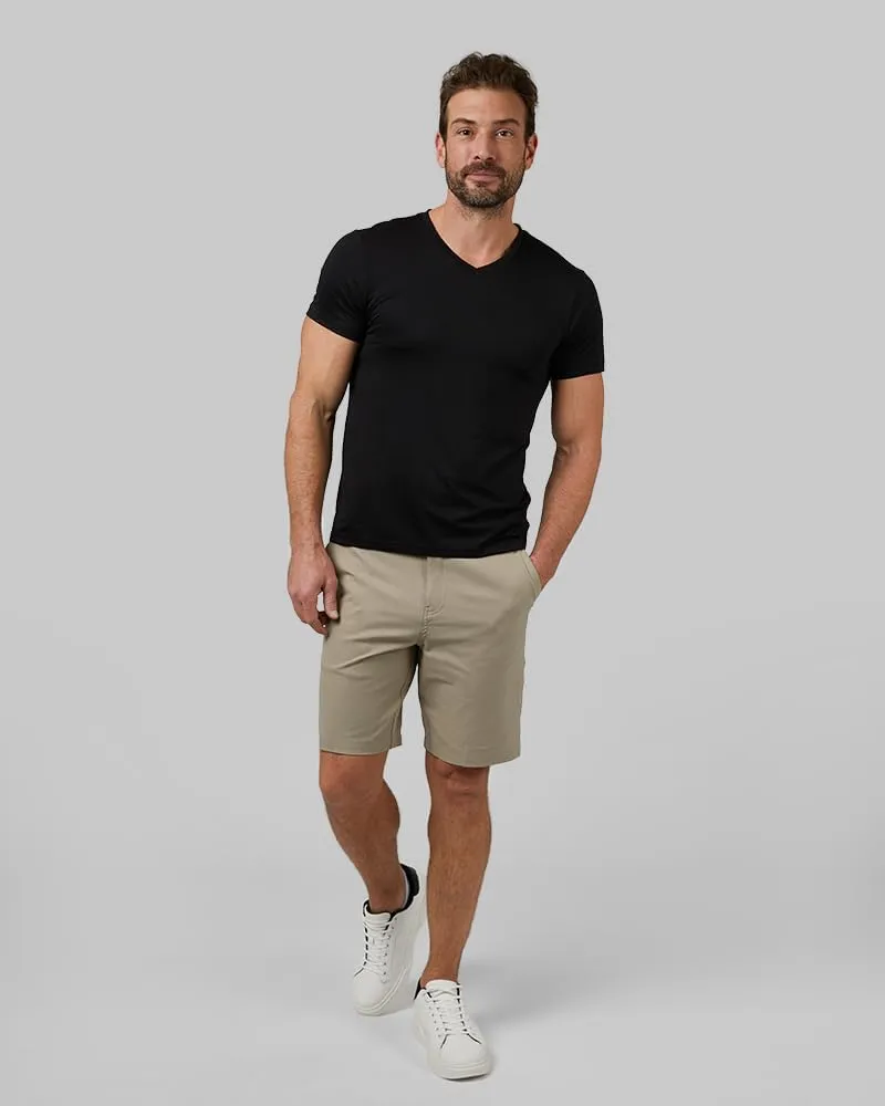 32 Degrees Mens 4 Pack Cool V-Neck T-Shirt | Anti-Odor | Quick Drying | 4-Way Stretch