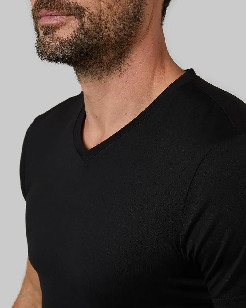 32 Degrees Mens 4 Pack Cool V-Neck T-Shirt | Anti-Odor | Quick Drying | 4-Way Stretch