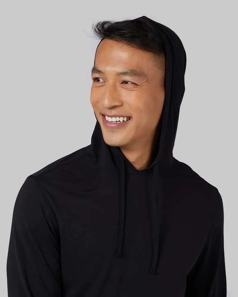 32 Degrees Men's Cool Classic Long Sleeve Hooded T-Shirt | Anti-Odor | 4-Way Stretch | Moisture Wicking