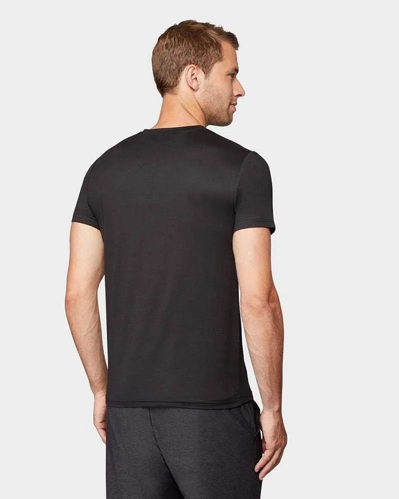 32 Degrees Men's Cool Classic Vneck T-Shirt | Anti-Odor | 4-Way Stretch | Moisture Wicking
