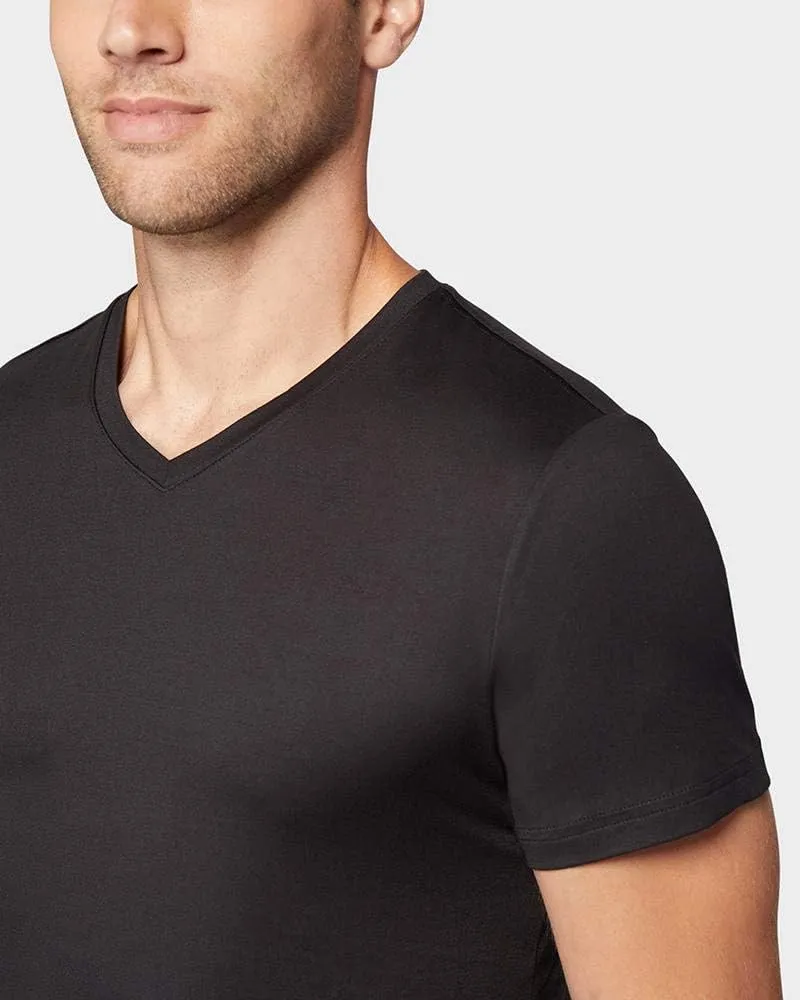 32 Degrees Men's Cool Classic Vneck T-Shirt | Anti-Odor | 4-Way Stretch | Moisture Wicking
