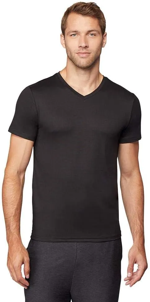 32 Degrees Men's Cool Classic Vneck T-Shirt | Anti-Odor | 4-Way Stretch | Moisture Wicking