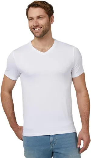 32 Degrees Men's Cool Classic Vneck T-Shirt | Anti-Odor | 4-Way Stretch | Moisture Wicking