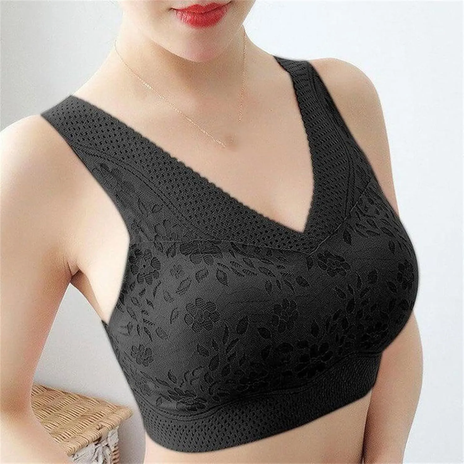 4 Pack Women's Orthopedic Anti-Sagging Bras Sexy Comfy Push Up Posture Correcting Bralette Breathable Everyday Bras