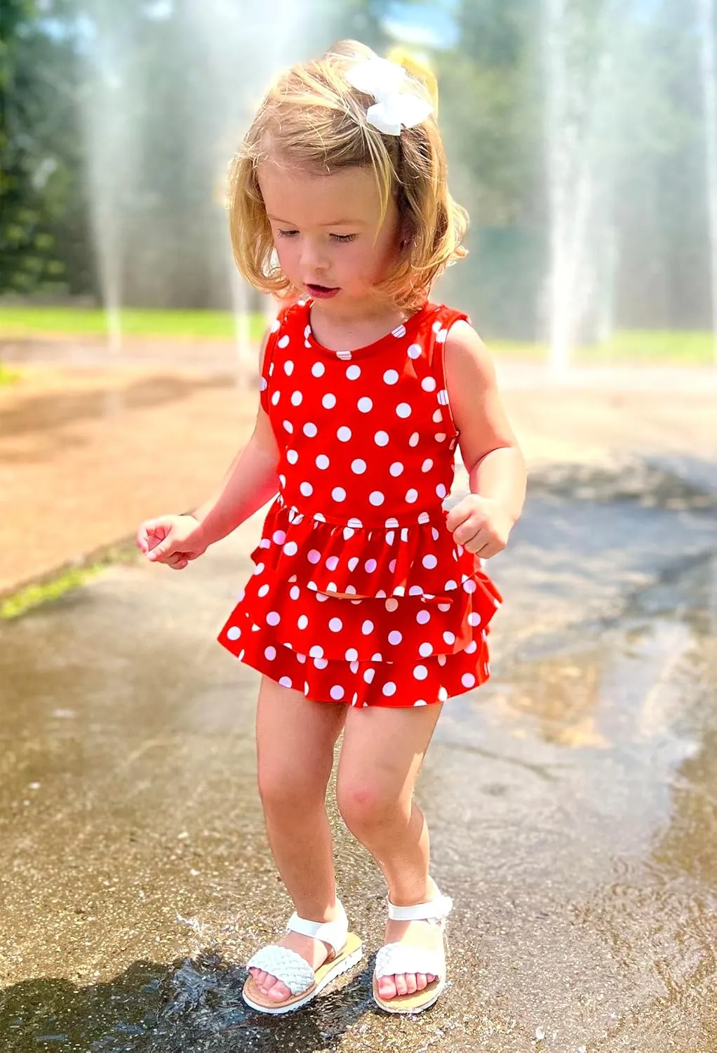 Ahegao 6M-3T Baby Girls Swimsuits for Toddlers Kids 3pcs Bathing Suits Bikini