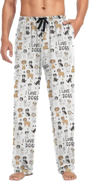 Aslsiy Mens Pajama Pants Soft Pajama Bottoms Lounge PJS Sleep Pants
