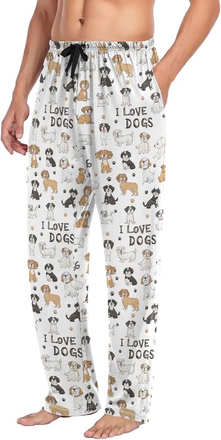 Aslsiy Mens Pajama Pants Soft Pajama Bottoms Lounge PJS Sleep Pants