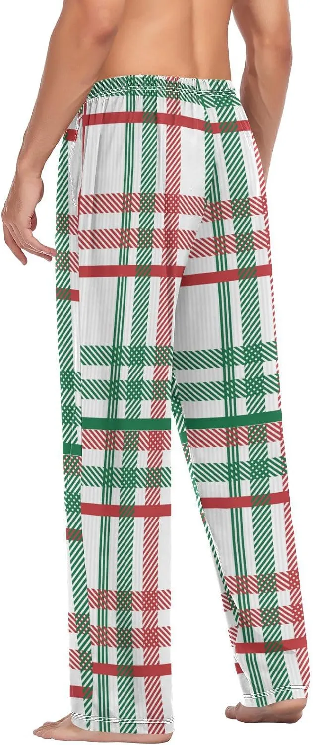 Aslsiy Mens Pajama Pants Soft Pajama Bottoms Stripes Lounge PJS Sleep Pants