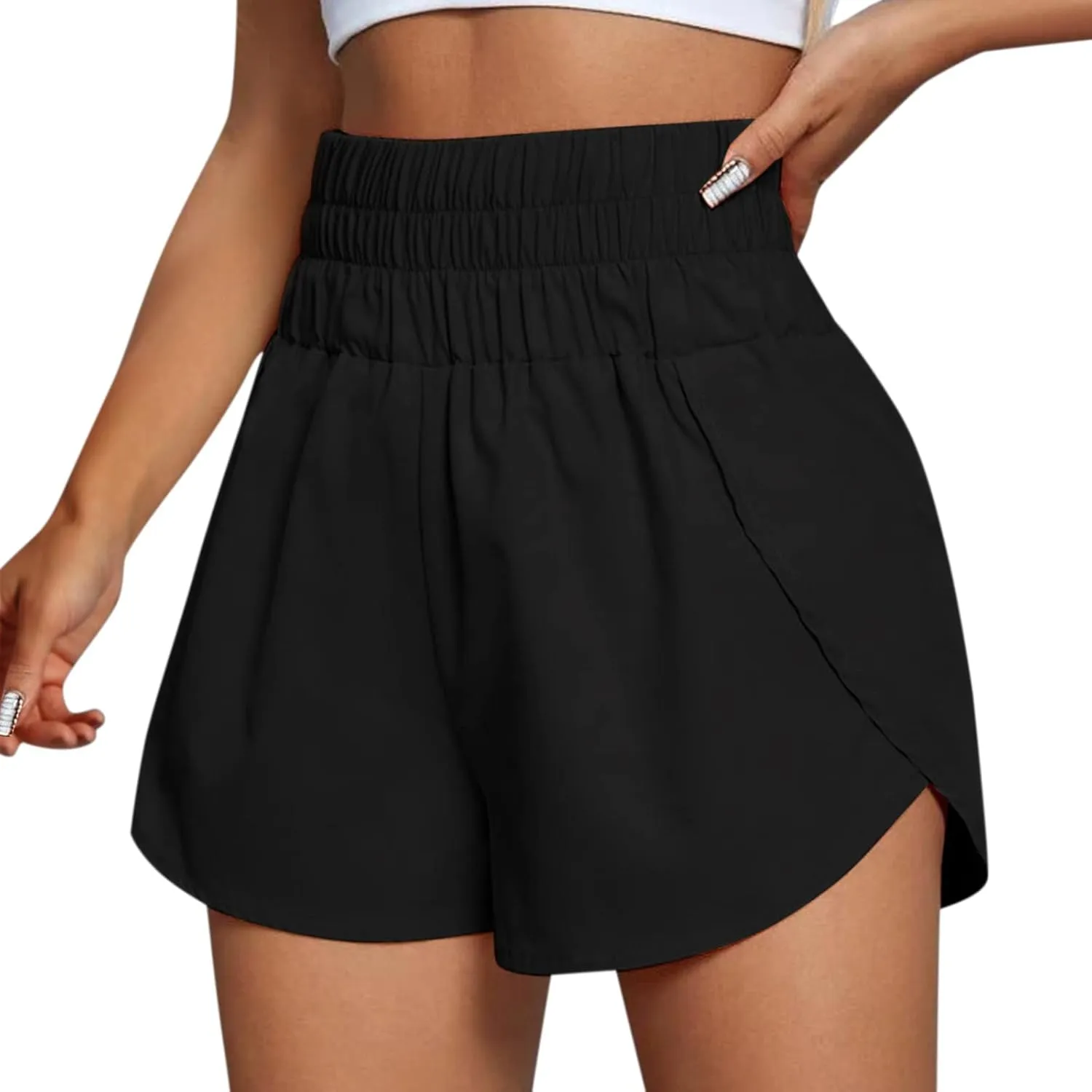 Athletic Shorts for Women Elastic High Waisted Gym Shorts Yoga Tennis Shorts Workout Shorts Quick Dry Sporty Short