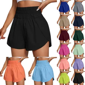 Athletic Shorts for Women Elastic High Waisted Gym Shorts Yoga Tennis Shorts Workout Shorts Quick Dry Sporty Short