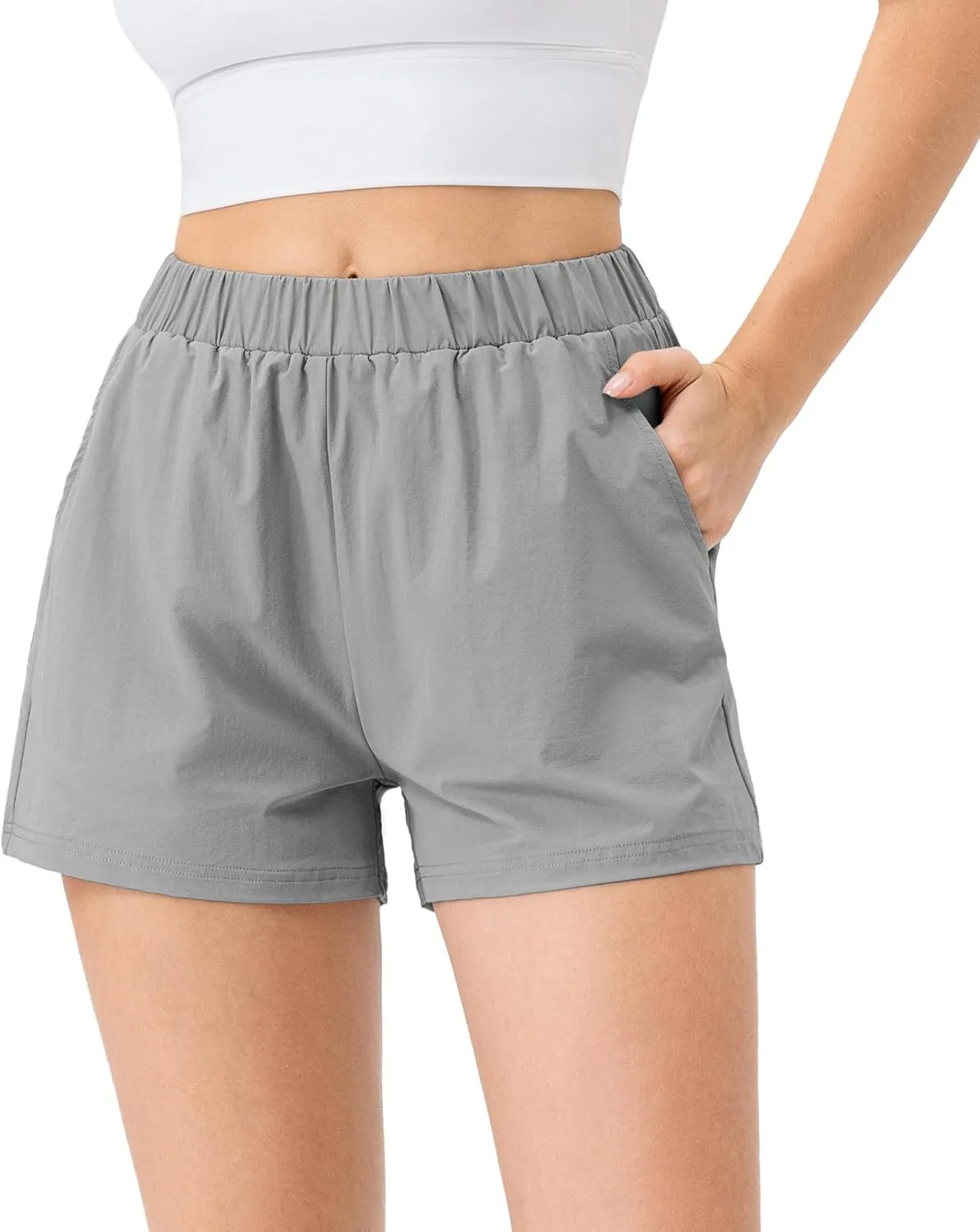 Athletic Shorts for Women High Waisted Workout Active Running Shorts Quick Dry Sports Yoga Gym Shorts