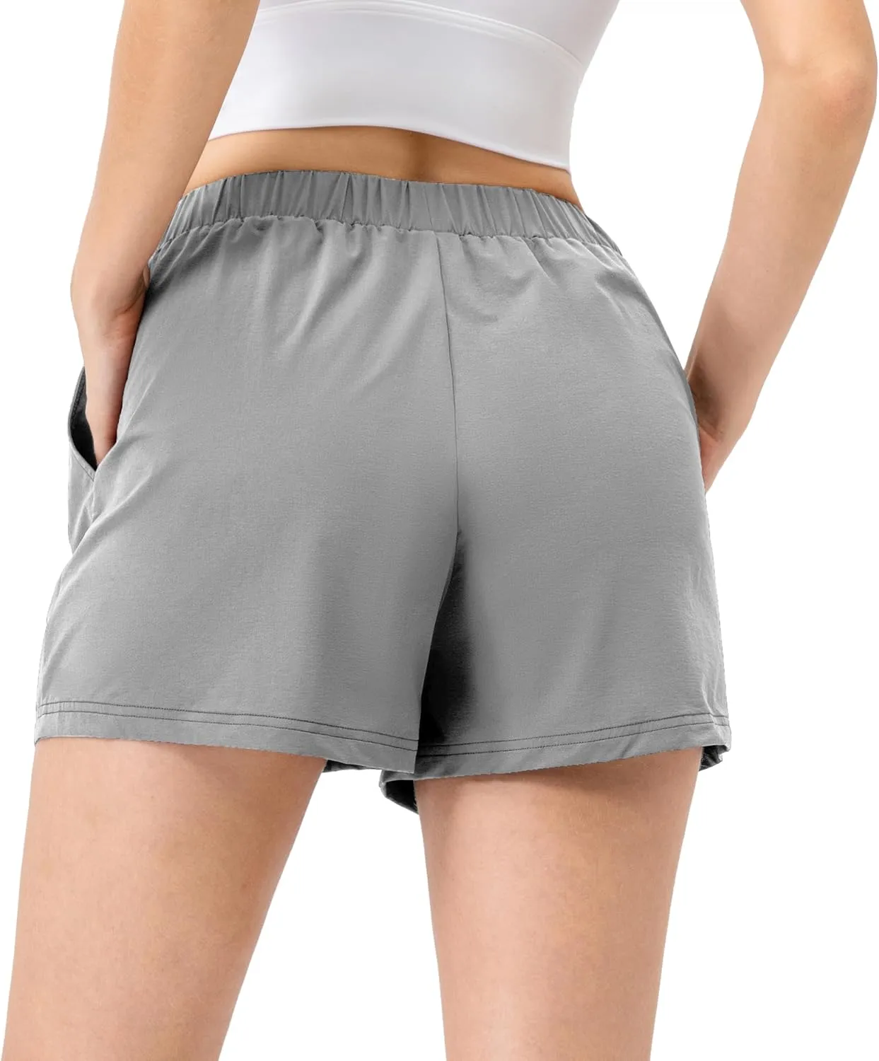 Athletic Shorts for Women High Waisted Workout Active Running Shorts Quick Dry Sports Yoga Gym Shorts