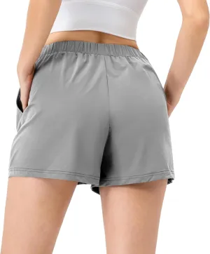 Athletic Shorts for Women High Waisted Workout Active Running Shorts Quick Dry Sports Yoga Gym Shorts