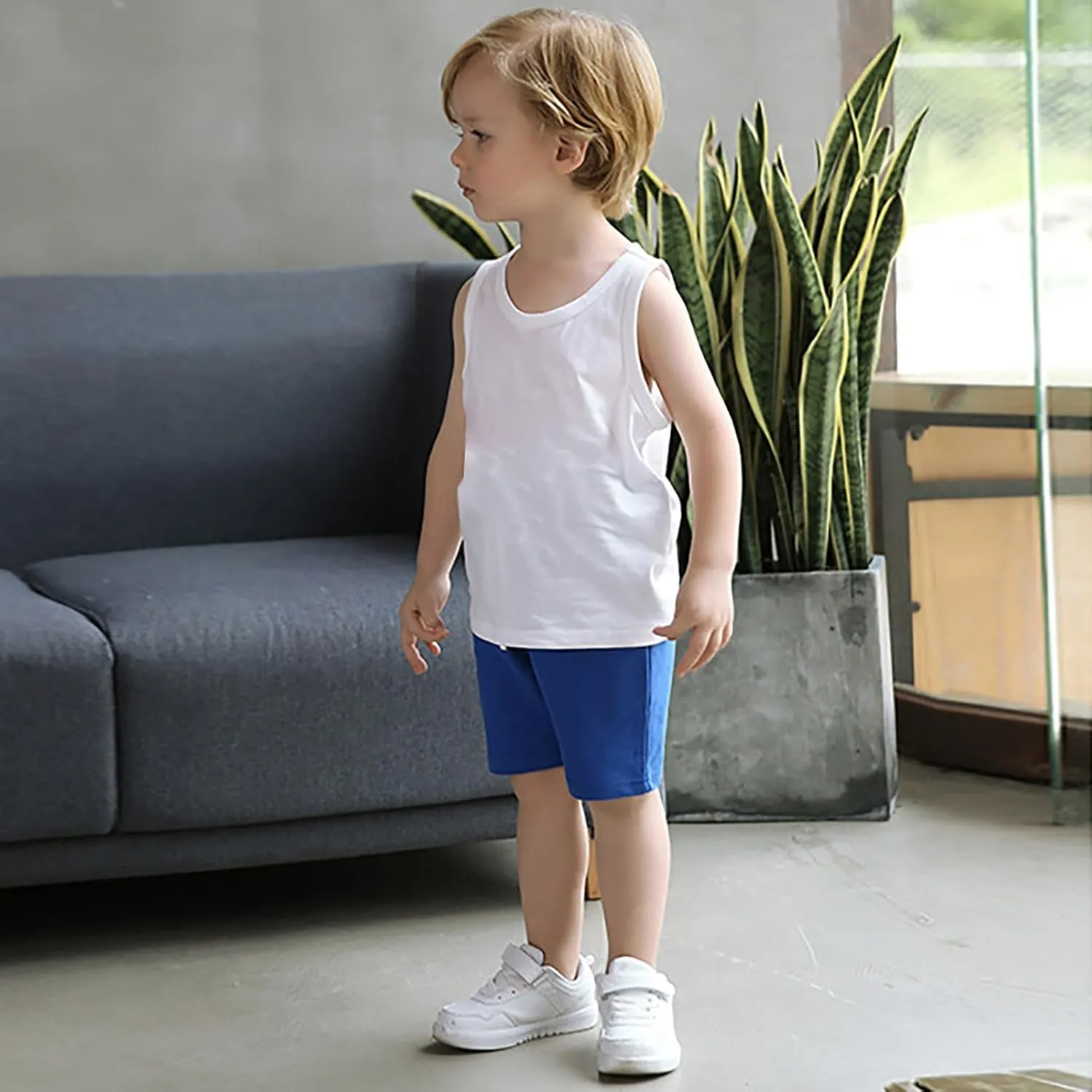 Baby Boys Shorts Casual Toddler Pull On Jogger Short Drawstring Elastic Waist Girls Cotton Pants Birthday Girl Outfit