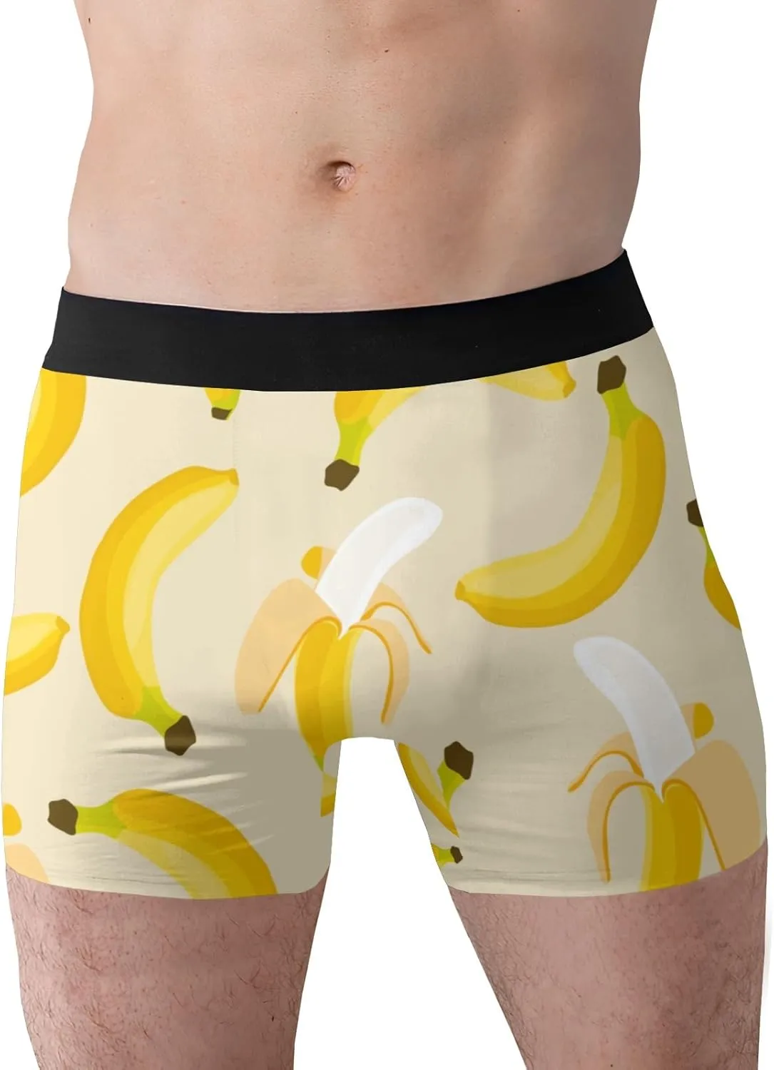 Banana pattern Men's Boxer Briefs Underwear Soft Breathable Shorts XS