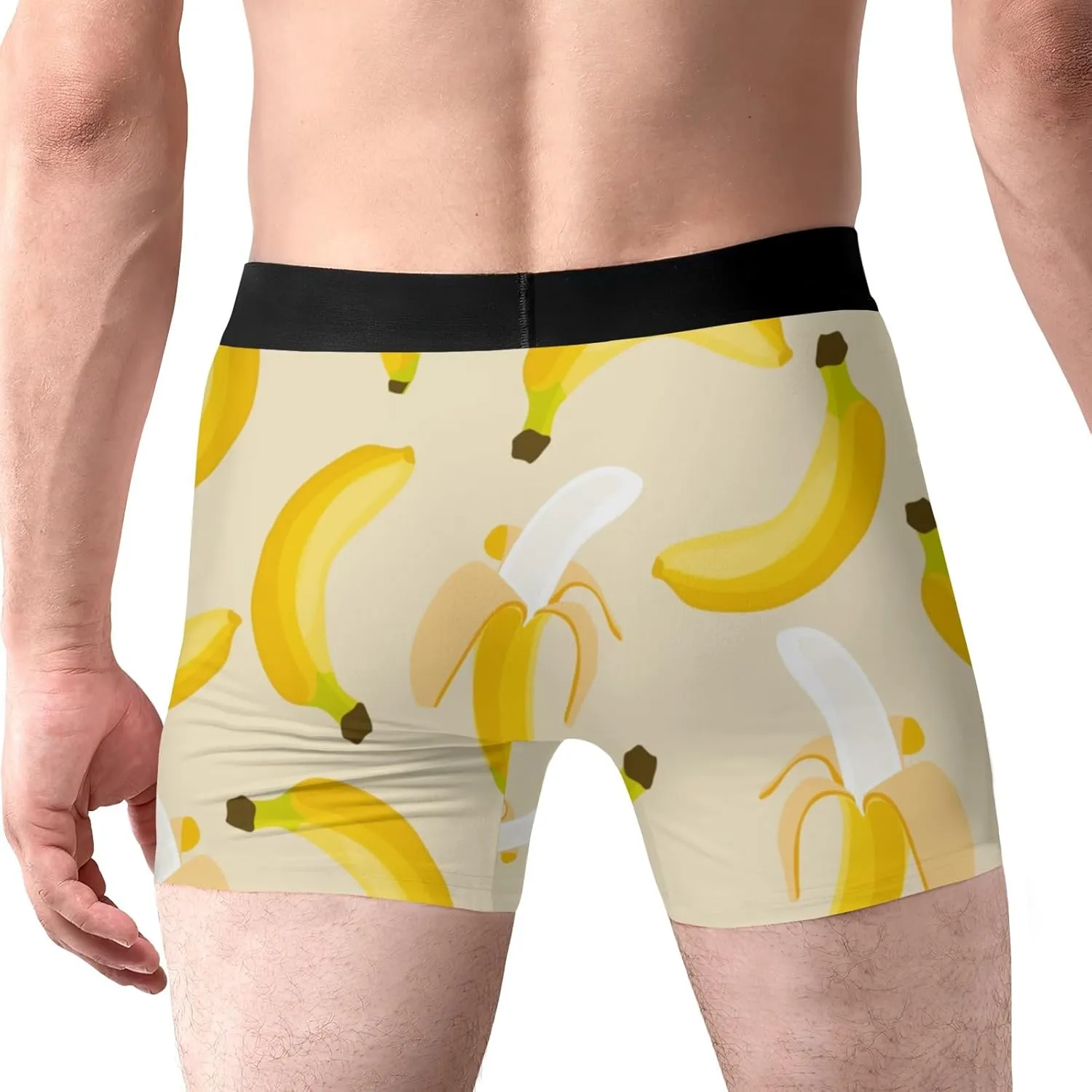 Banana pattern Men's Boxer Briefs Underwear Soft Breathable Shorts XS