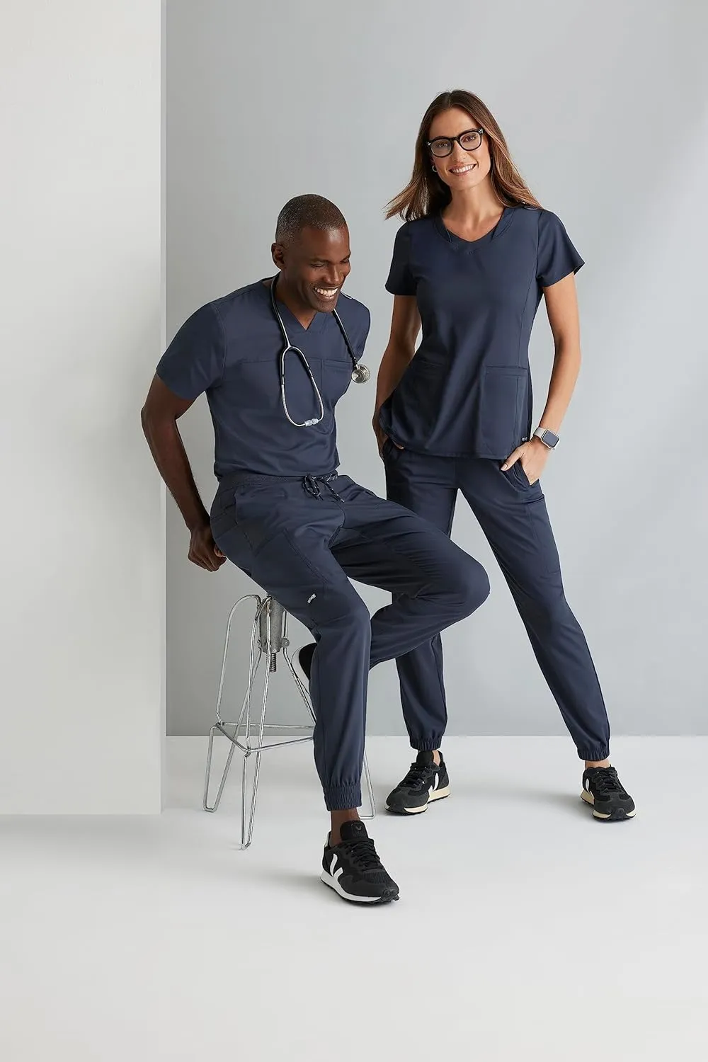 BARCO Grey's Anatomy Spandex Stretch Direct - Dash Scrub Jogger for Women, Elastic Waist Yoga Style Women's Scrub Pant