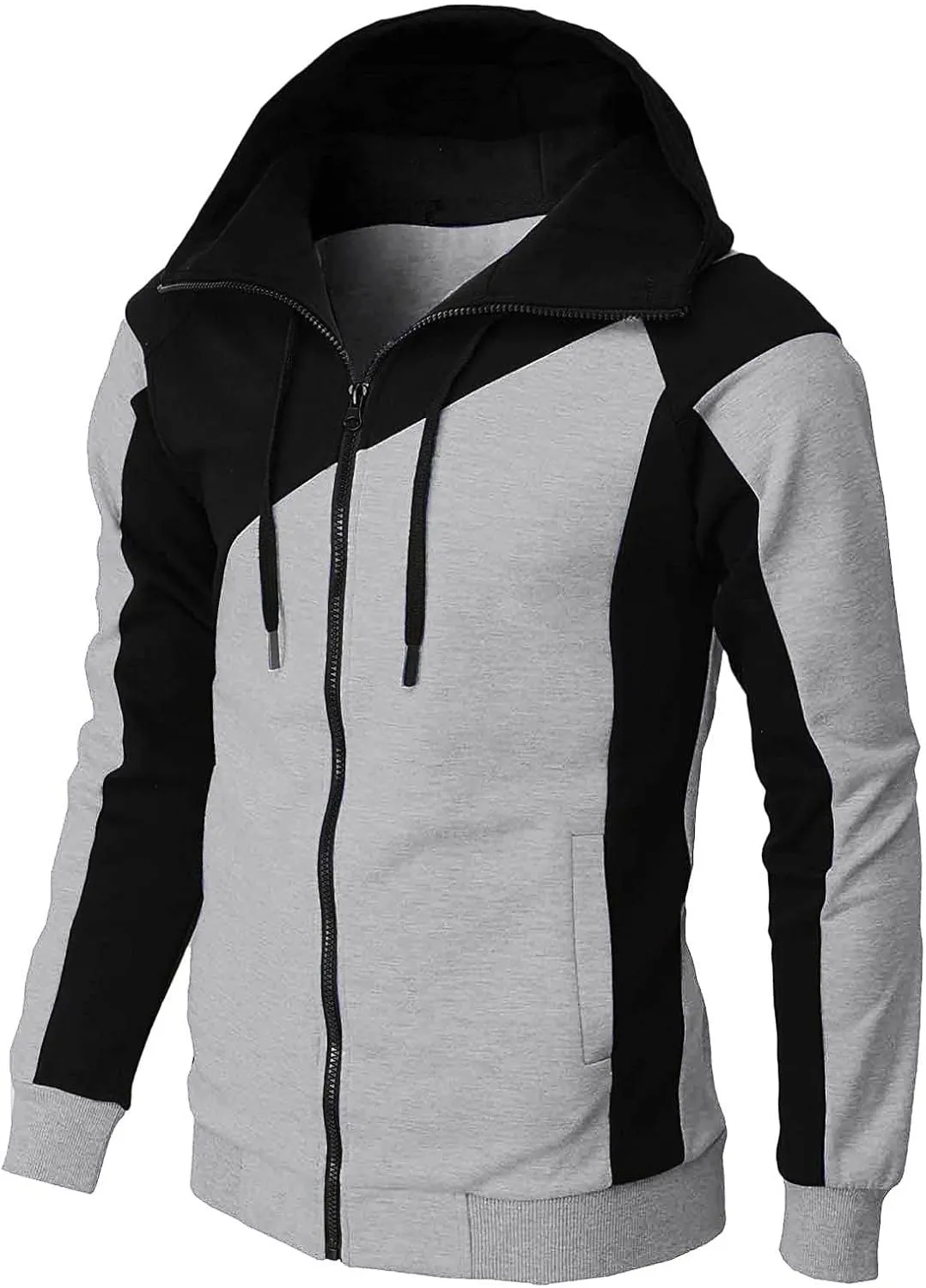 Blue Hoodie And Winter Casual Loose Solid Hooded Sweater Top Black Hoodies Men Zip Up Hoodie Men Mens Hoodie
