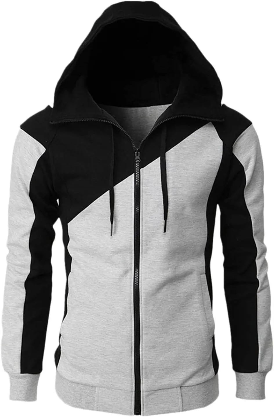 Blue Hoodie And Winter Casual Loose Solid Hooded Sweater Top Black Hoodies Men Zip Up Hoodie Men Mens Hoodie