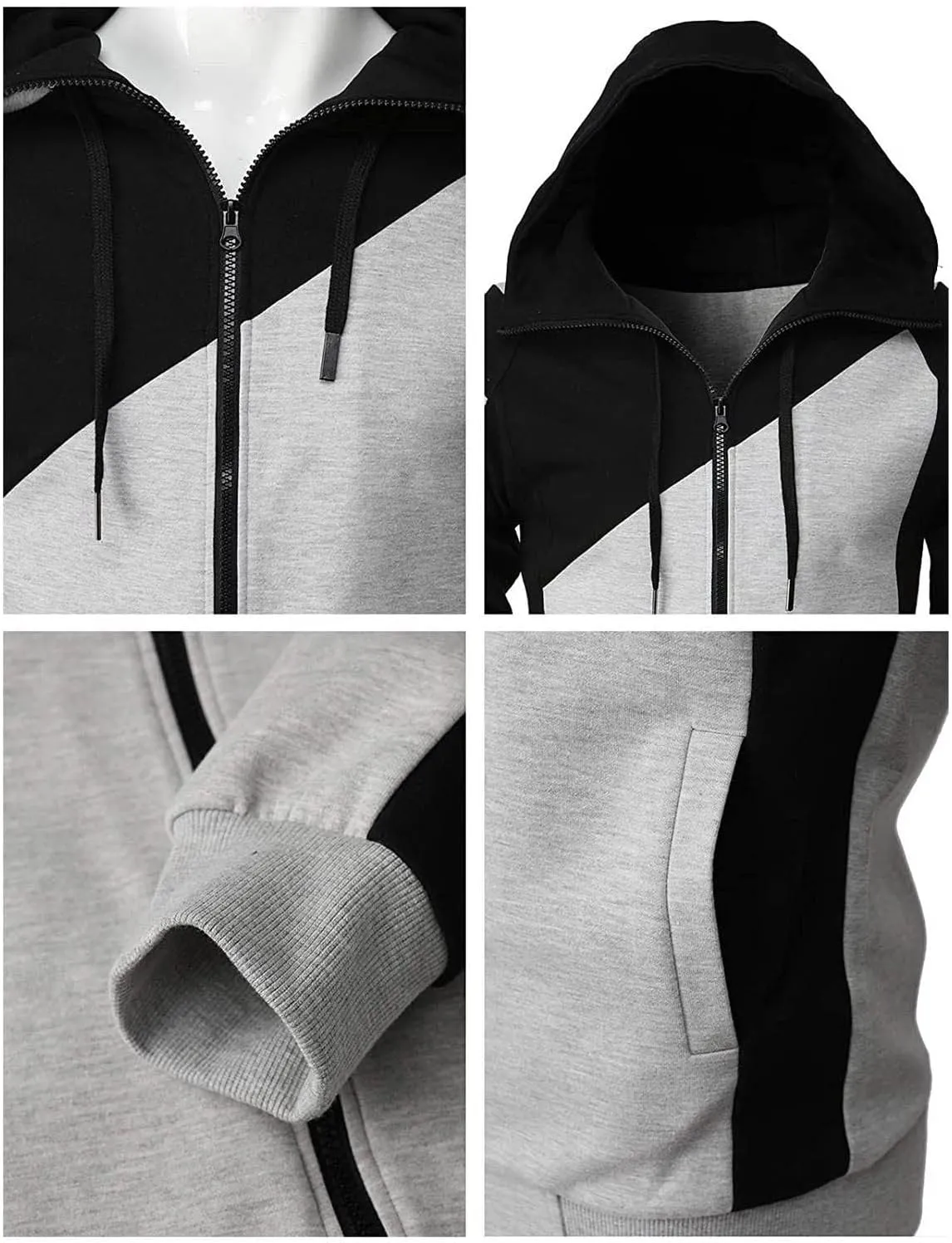 Blue Hoodie And Winter Casual Loose Solid Hooded Sweater Top Black Hoodies Men Zip Up Hoodie Men Mens Hoodie
