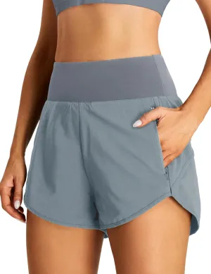 BMJL Women's Athletic Shorts Running High Waisted Shorts Pocket Sporty Workout Shorts Quick Dry Gym Shorts Pants