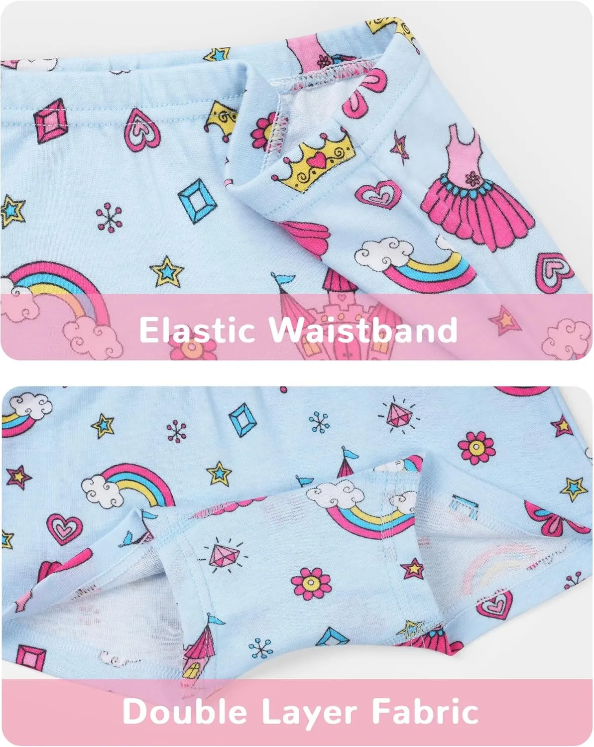 BOOPH Girls Underwear Baby Toddler Panties 5 Pack Briefs Boyshort for 2-8Y