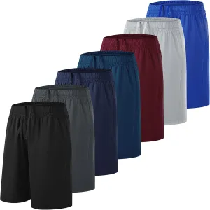 Boys Athletic Shorts Elastic Basketball Shorts Quick Dry Youth Shorts Sports Soccer Shorts for Boys with Pockets