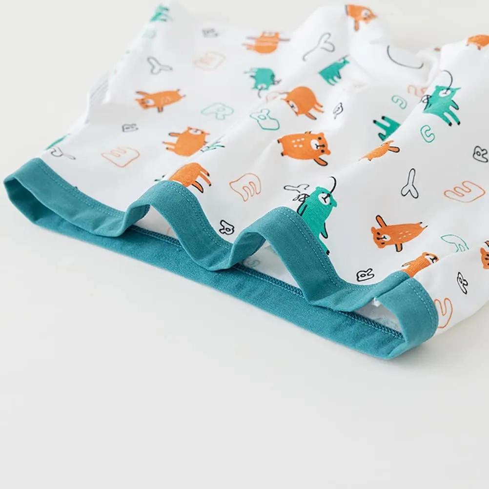 Boys Cotton Boxer Briefs Dinosaur Polar Bear Toddler Kids Underwear 12 Pack, 1-13 Years
