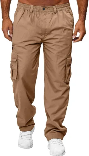 Boys Sweatpants, Fleece Cargo Sweatpants, Athletic Workout Clothes, Boys Joggers Open Leg Trousers with Pockets