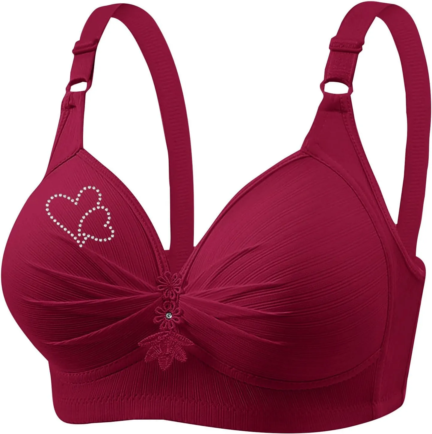 Bras for Women Sexy V Neck No Underwire Full Coverage and Lift Bra Large Breasts Comfortable Daily Wear Bras