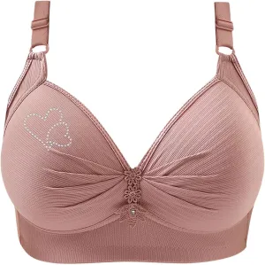 Bras for Women Sexy V Neck No Underwire Full Coverage and Lift Bra Large Breasts Comfortable Daily Wear Bras