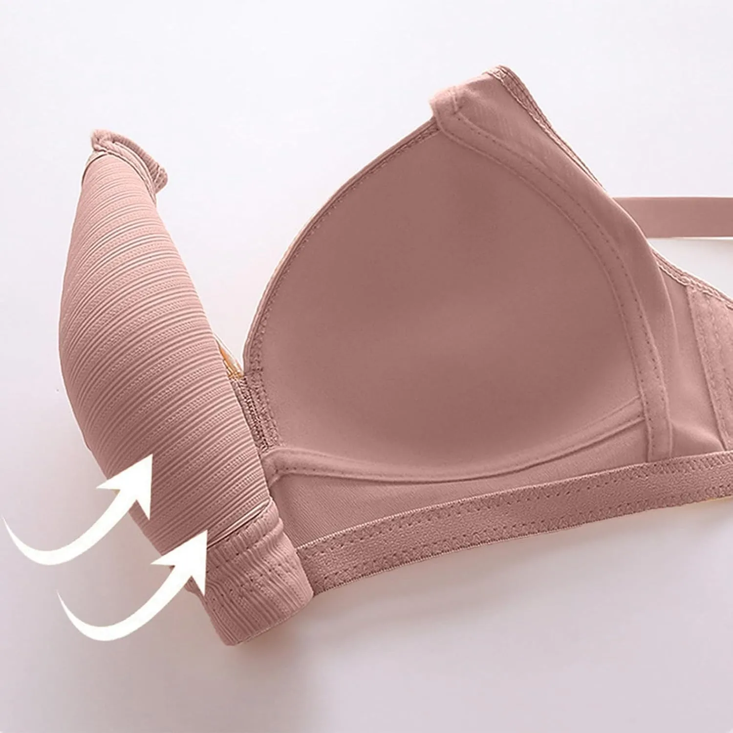 Bras for Women Sexy V Neck No Underwire Full Coverage and Lift Bra Large Breasts Comfortable Daily Wear Bras
