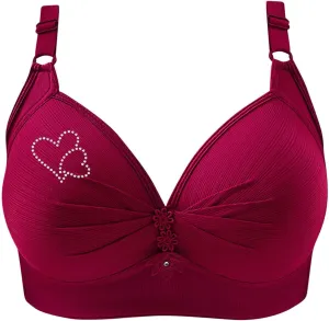 Bras for Women Sexy V Neck No Underwire Full Coverage and Lift Bra Large Breasts Comfortable Daily Wear Bras