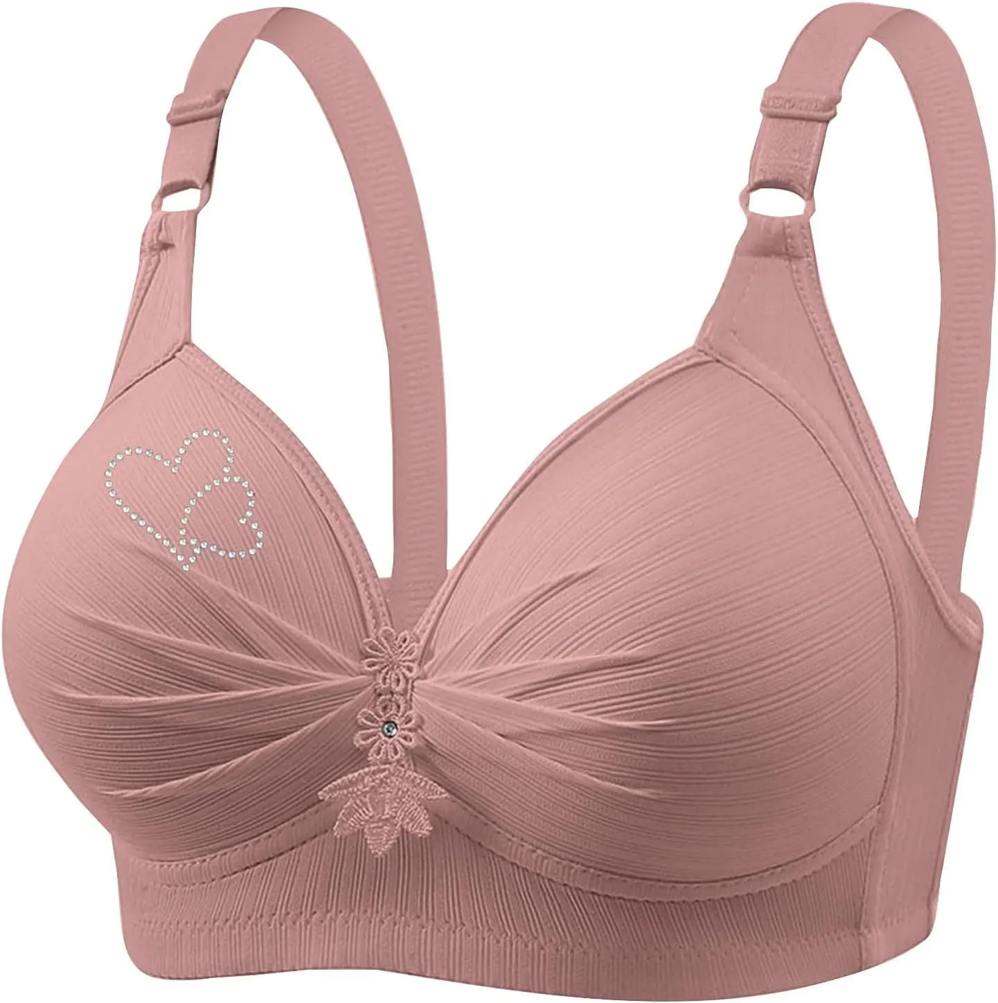 Bras for Women Sexy V Neck No Underwire Full Coverage and Lift Bra Large Breasts Comfortable Daily Wear Bras