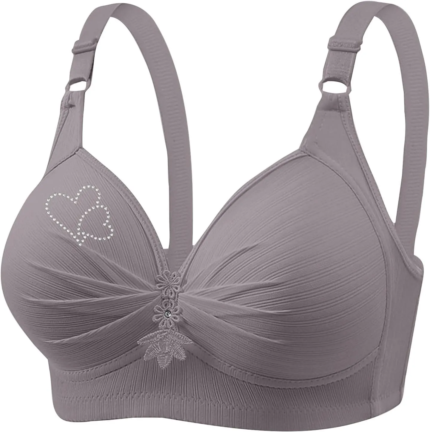 Bras for Women Sexy V Neck No Underwire Full Coverage and Lift Bra Large Breasts Comfortable Daily Wear Bras