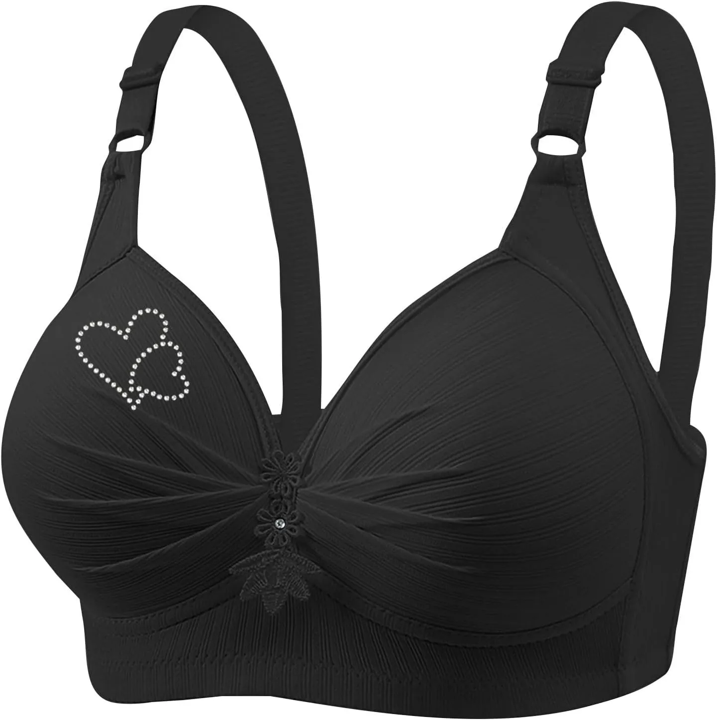 Bras for Women Sexy V Neck No Underwire Full Coverage and Lift Bra Large Breasts Comfortable Daily Wear Bras