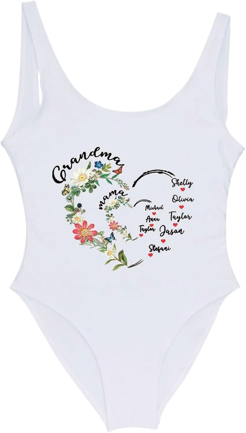 Bridal Swimsuits for Women Bride Retro Backless High Cut Sexy One Piece Swim Suit Thong Bathing Suit for Bridal Party
