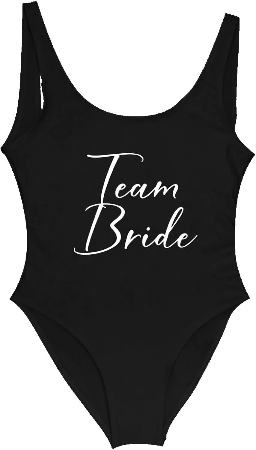 Bride Retro One Piece Swimsuit Wifey Backless Slimming Sexy Thong Swimwear High Cut Tummy Control Bathing Suits 2025