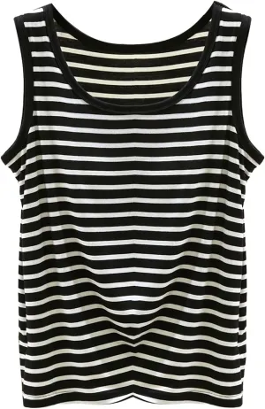 Built in Bra Tank Tops for Women Seamless Workout Tank Top with Built in Bra,Padded Racerback Stripe Athletic Yoga Camisole