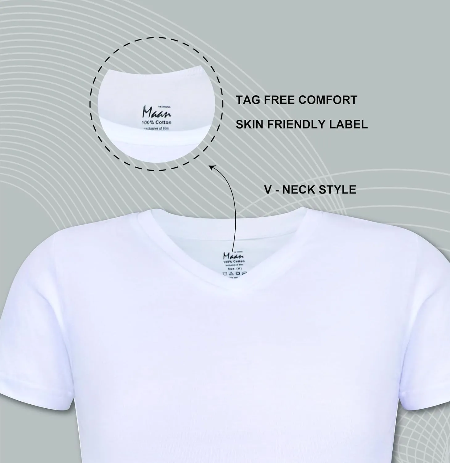 Buyless Fashion Big Boys Tagless V-Neck Soft Cotton Undershirts Short Sleeves T-Shirt (3 Pack)