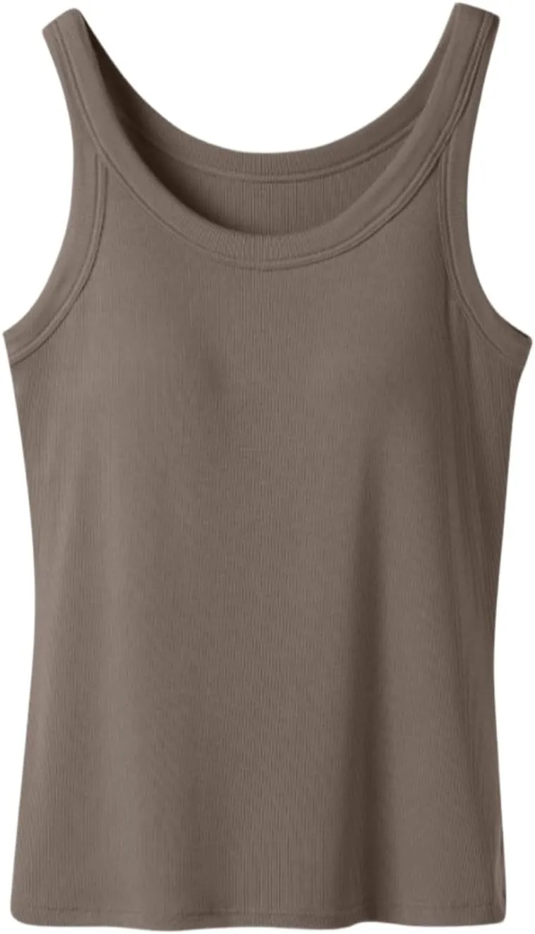 Camisole Tops for Women Built in Bra Adjustable Spaghetti Strap Tank Tops Basic Workout Summer Shelf Bra